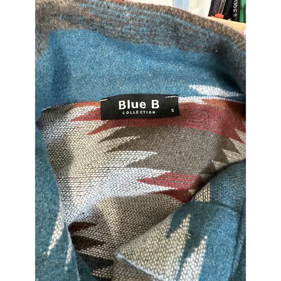 Blue B Collection Jacket Women Small Shacket Aztec Tribal Western Festival - Picture 9 of 12
